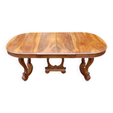 Napoleon III period walnut table from the late 19th century with extensions