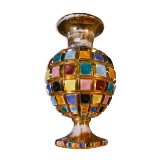 Vase en céramique colorée des années 50/60