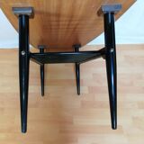 Scandinavian coffee table double top vintage teak 1960