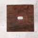 Brutalist old solid oak stool