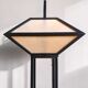 Japanese lamp in black lacquered wood and rice paper H:75cm