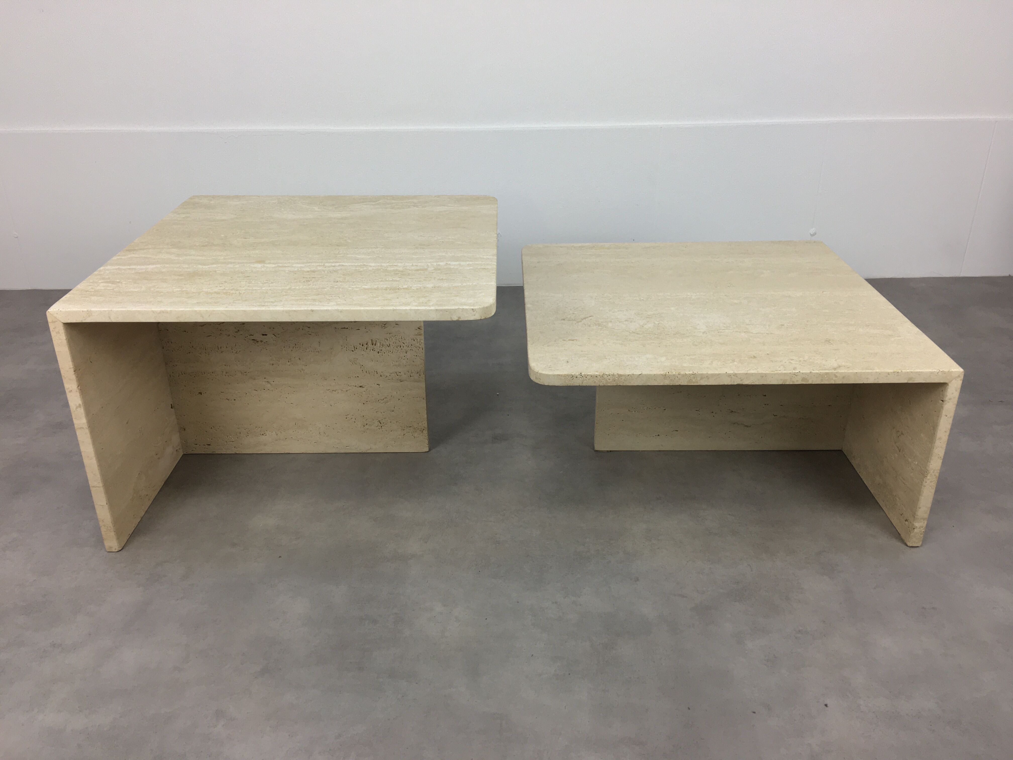 Travertine coffee table set, sofa tips