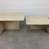Travertine coffee table set, sofa tips