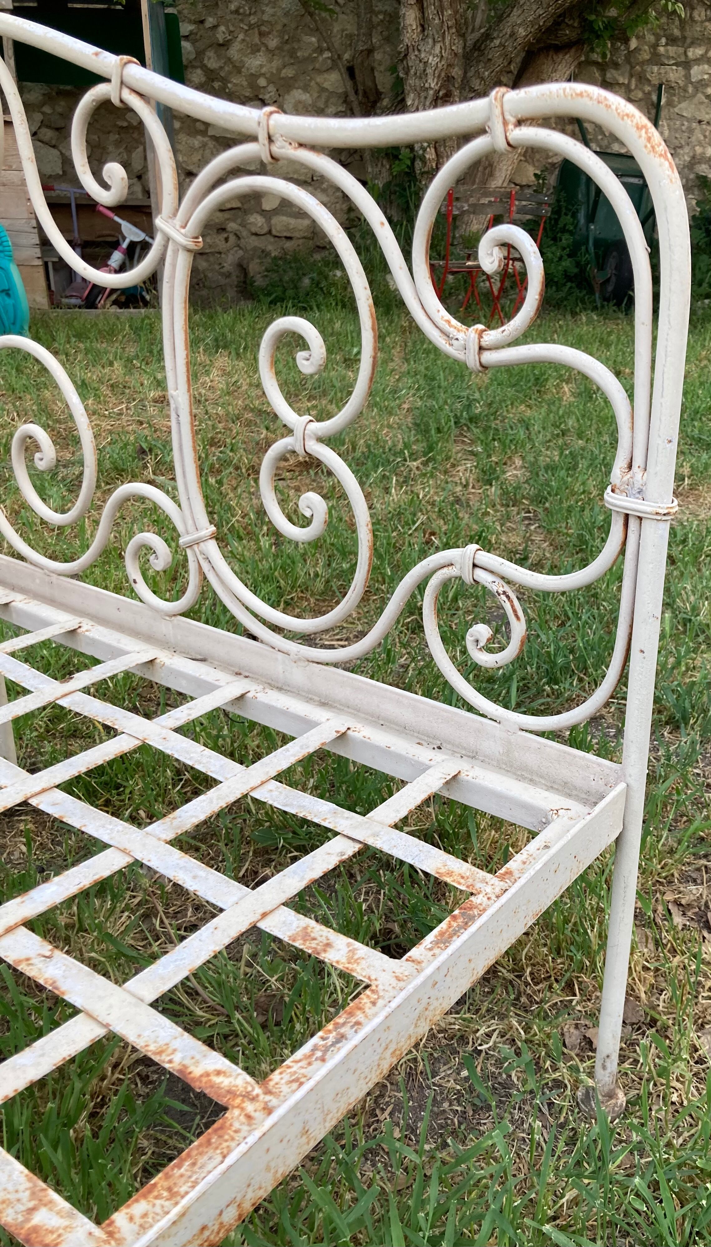Wrought iron bench