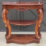 Old curved wooden console