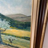 Old painting landscape of Provence signed