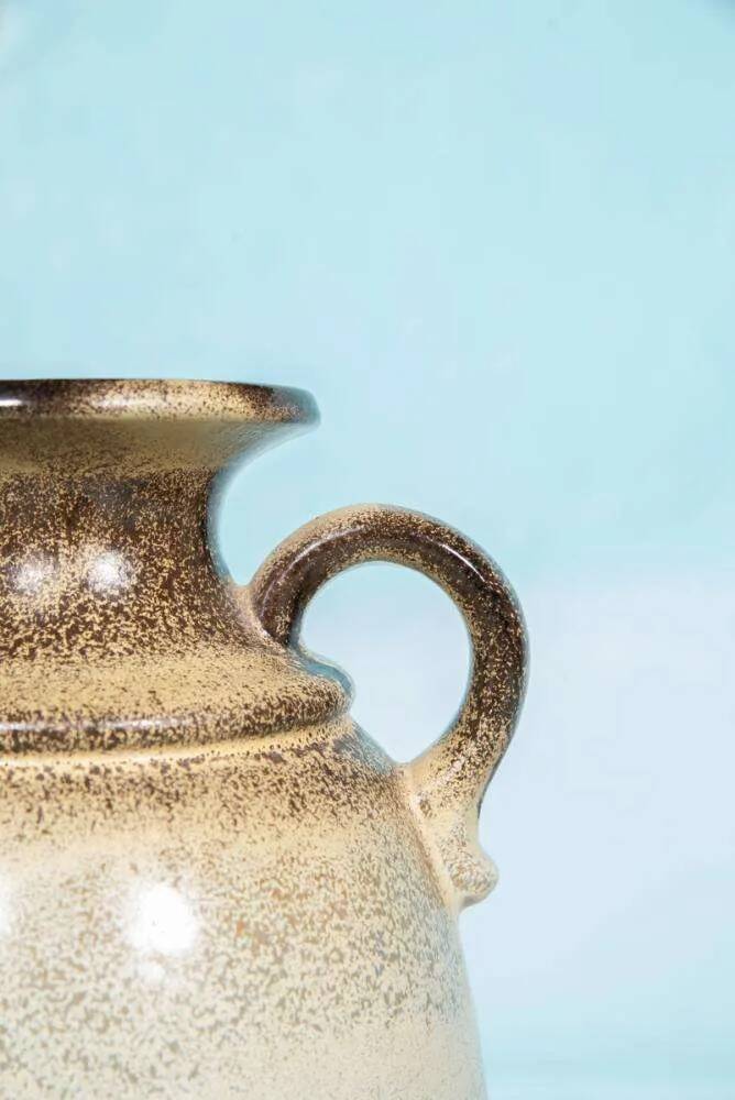 Bohemian vase from the 1960s, fat lava ceramic, West Germany.