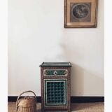 Hand painted wooden bedside table