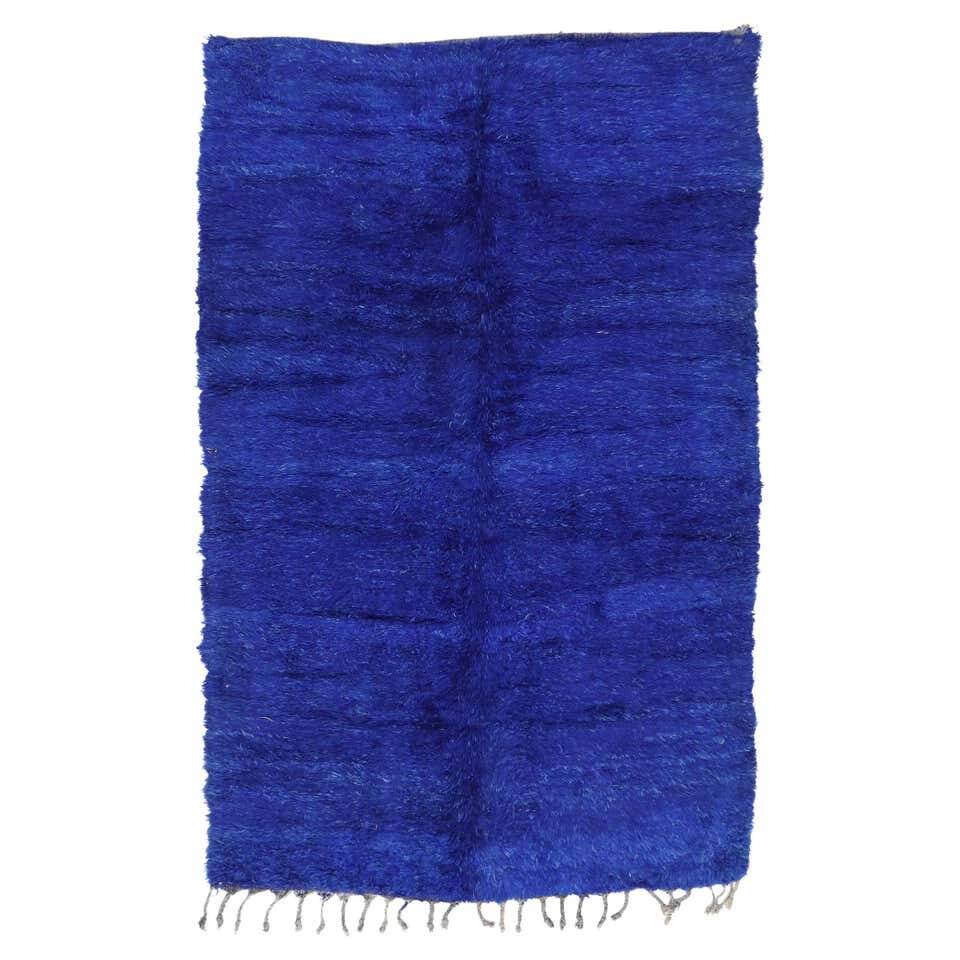 Blue Majorelle wool rug 240/150cm