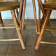 Pair of chestnut armchairs