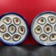 Set of two 25 cm oyster plates in MBFA Pornic earthenware, Cancale model.