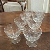 8 glasses Baccarat drops of water