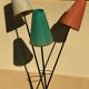 1950s metal tripod floor lamp, completely original