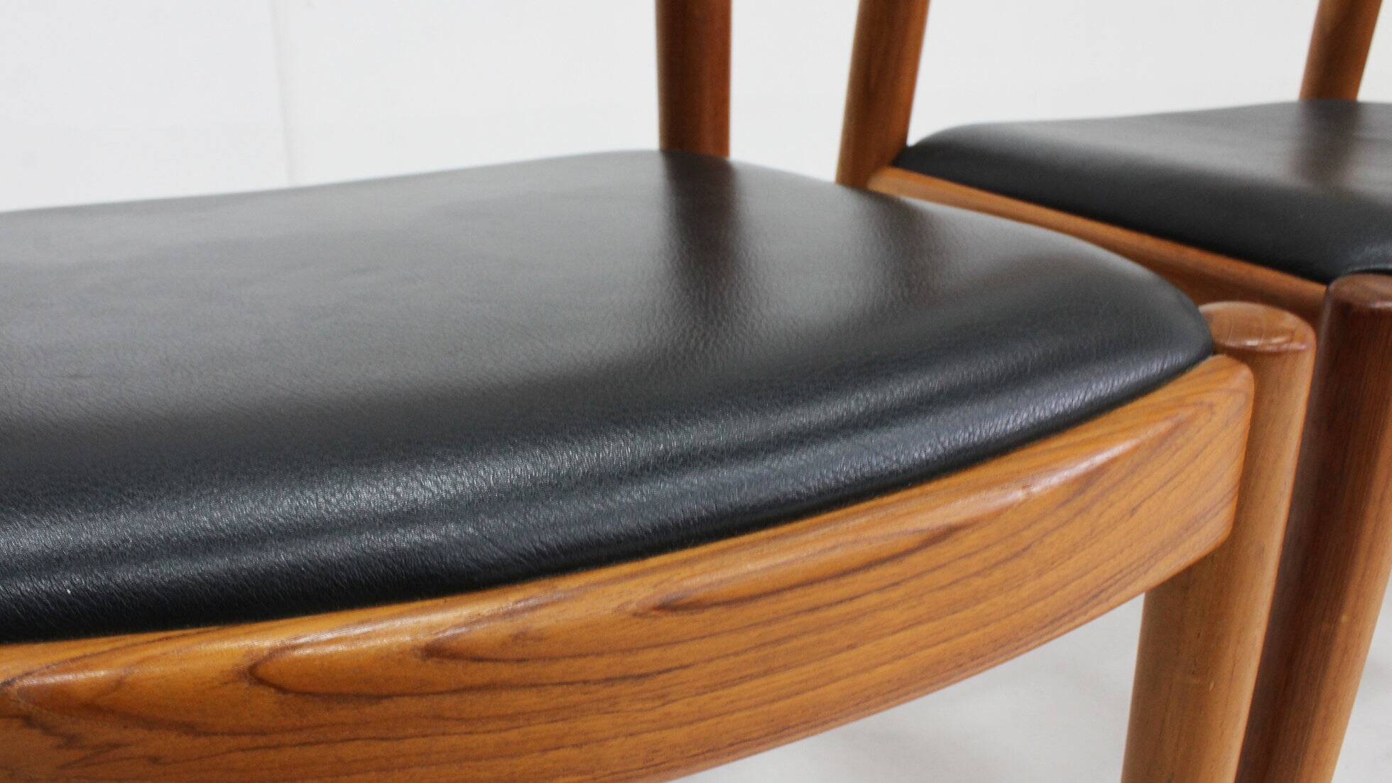 Vintage Danish dining chairs by Niels Koefoed 1960s teak set of 7