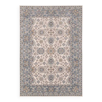 Classic grey, blue and beige oriental wool rug