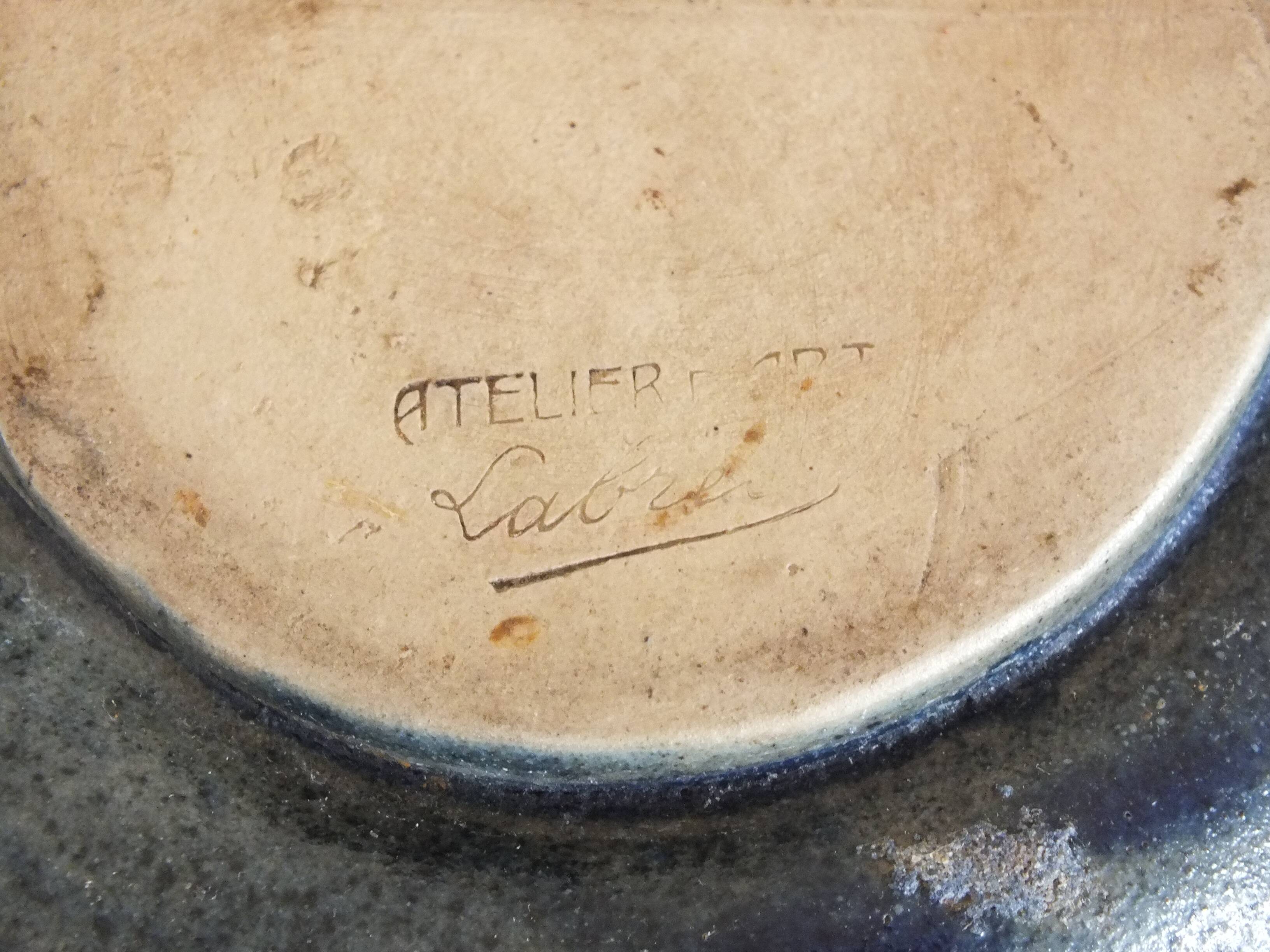 Vase Art Déco en grès émaillé Atelier d'Art Jack Lebrec