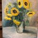 Peinture sur panneau bois : nature morte