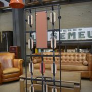 Vintage coat rack in ceramic and metal 1960