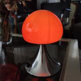 Small orange vintage mushroom lamp