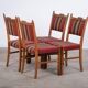 Brutalist Oak Dining Chairs by H. Kjærnulf, Denmark, 1960s, Set of 4