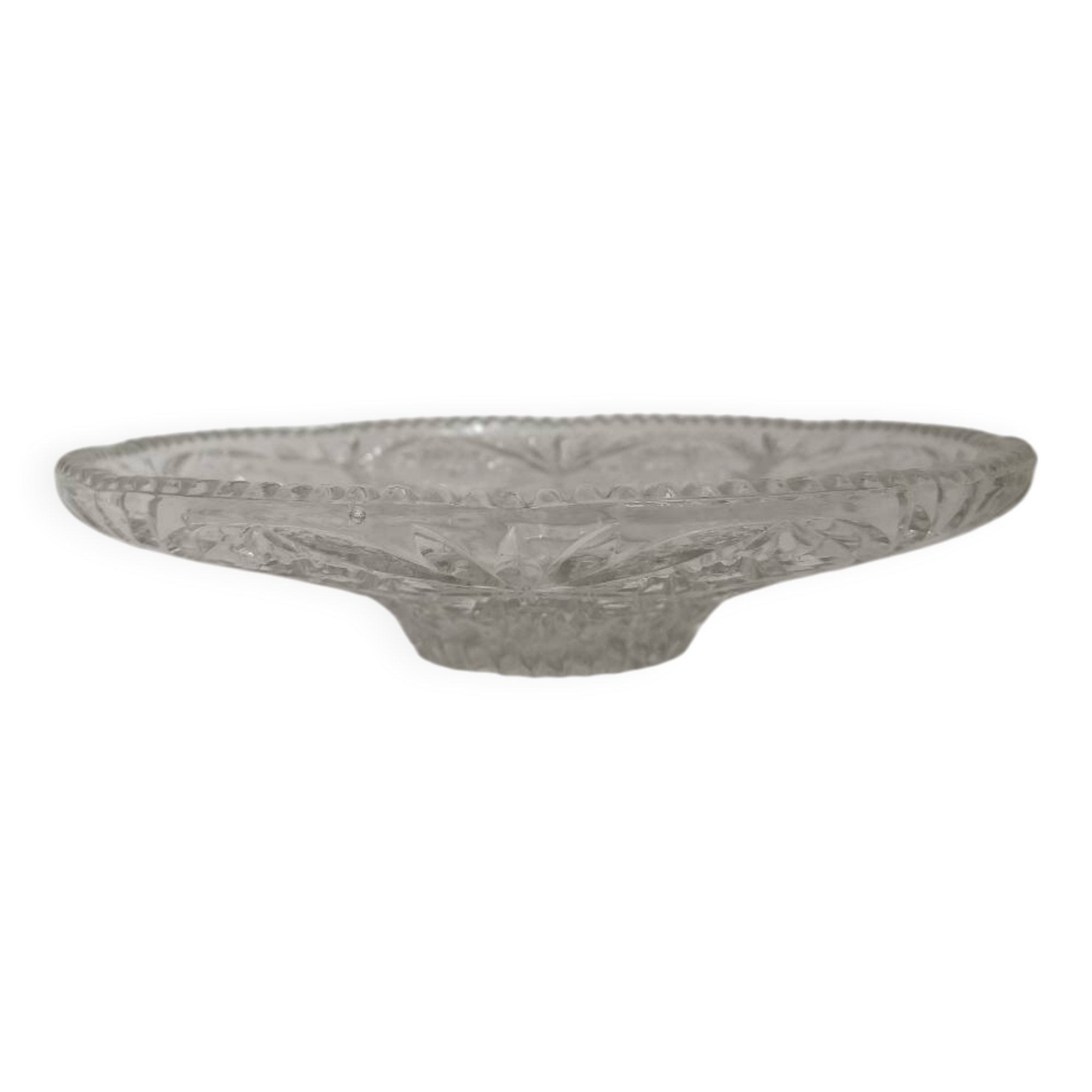 Vintage cut glass fruit bowl