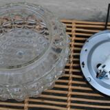 Moulded glass ceiling light