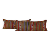 Set of 2 vintage kilim cushion covers 41x102 cm