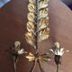Wall lamp golden leaves