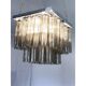 Contemporary Grey "Tronchi" in Venini Style Murano Glass Sputnik Squared Flush Mount