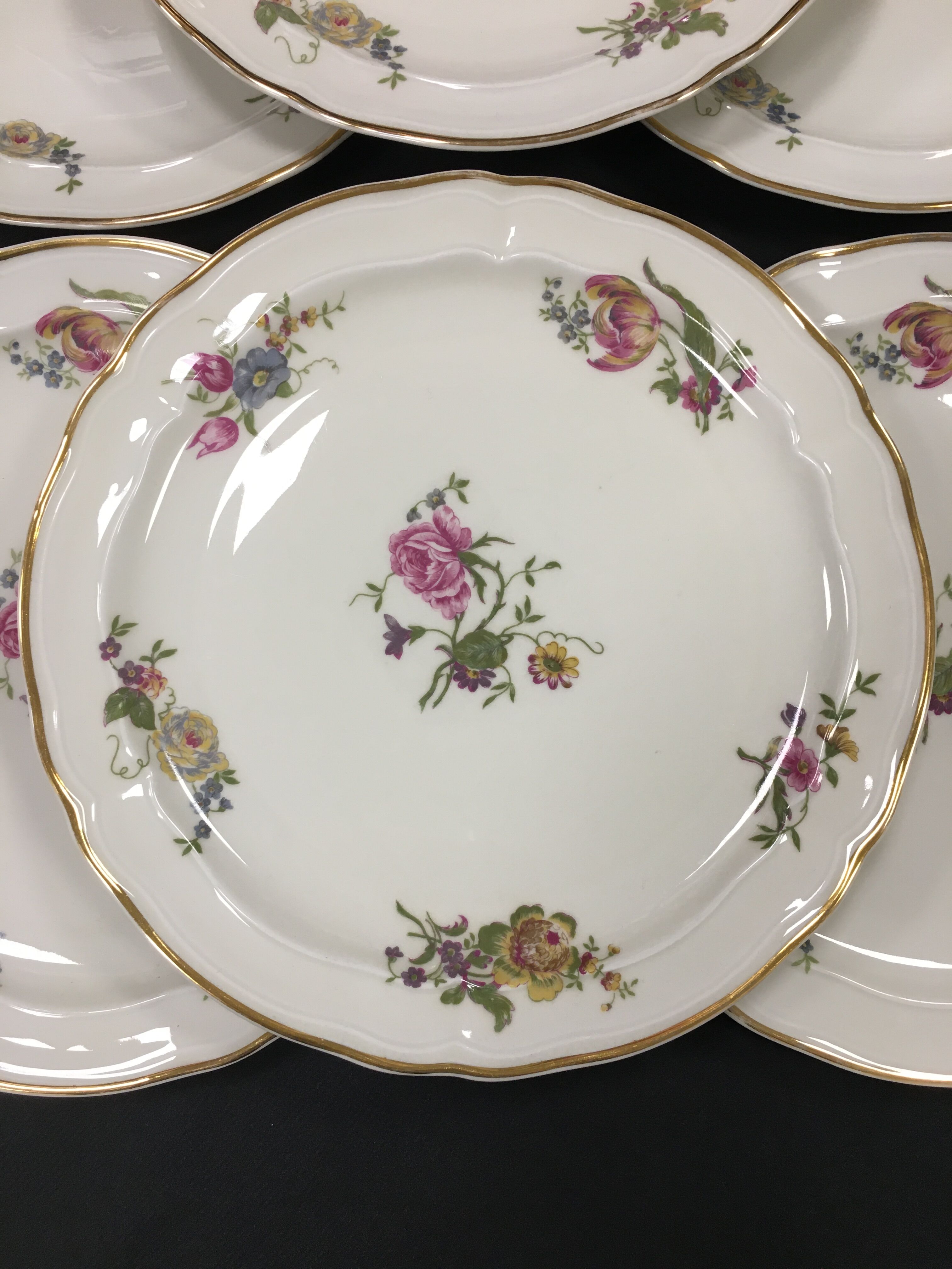 6 flat plates Bernardaud Limoges