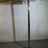 Modernist floor lamp in polished aluminum