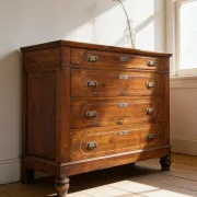 Antique Italian walnut chest of drawers dating to the late 19th centur