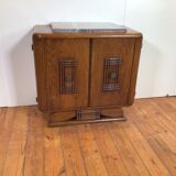 Art deco small cabinet with marble top