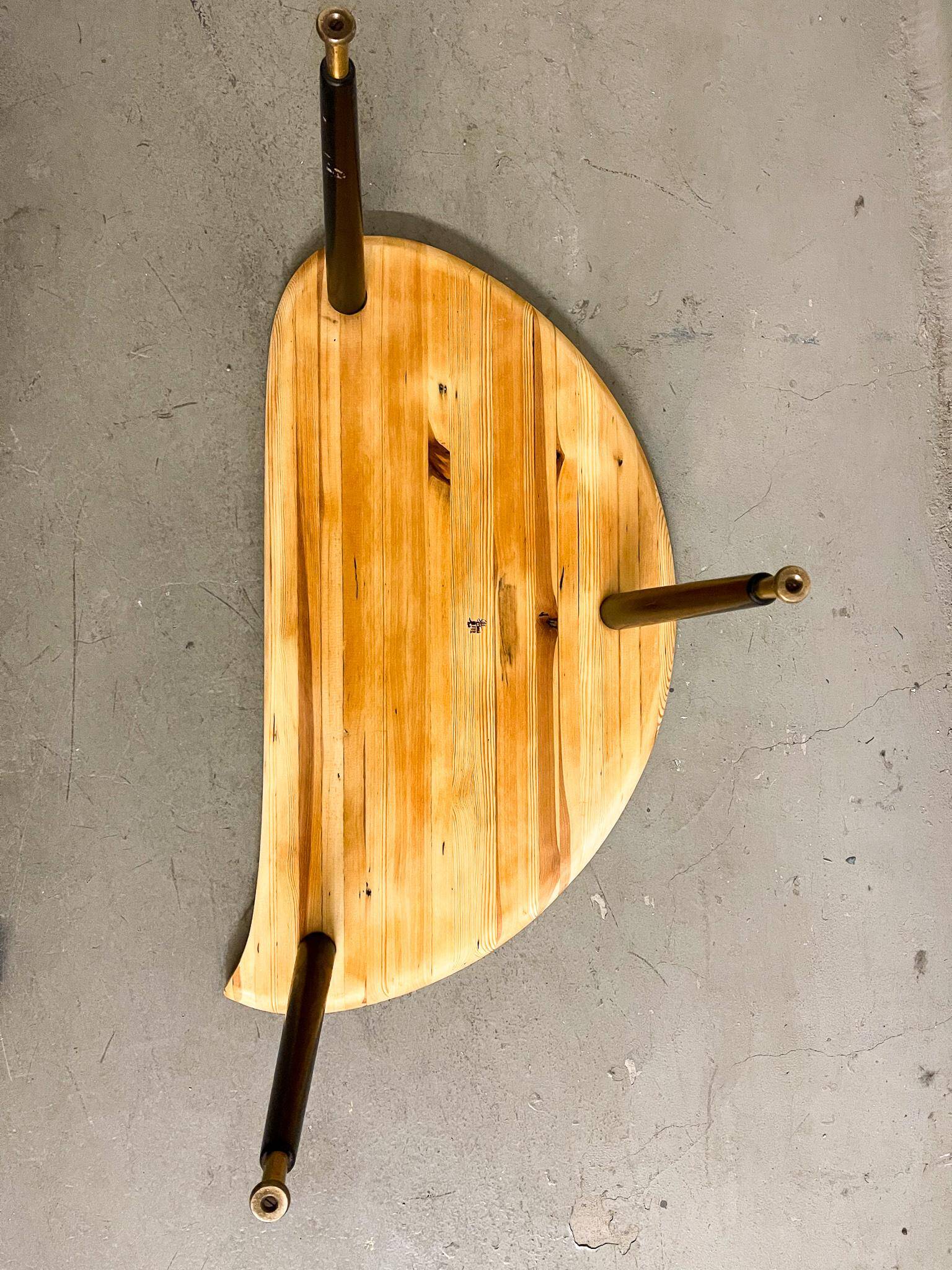 Kidney-Shaped Side Table Produced by Svensk Fur, Sweden, 1970s