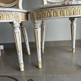 Chaises médaillon cannage