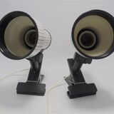 Pair of vintage clip-on spotlights
