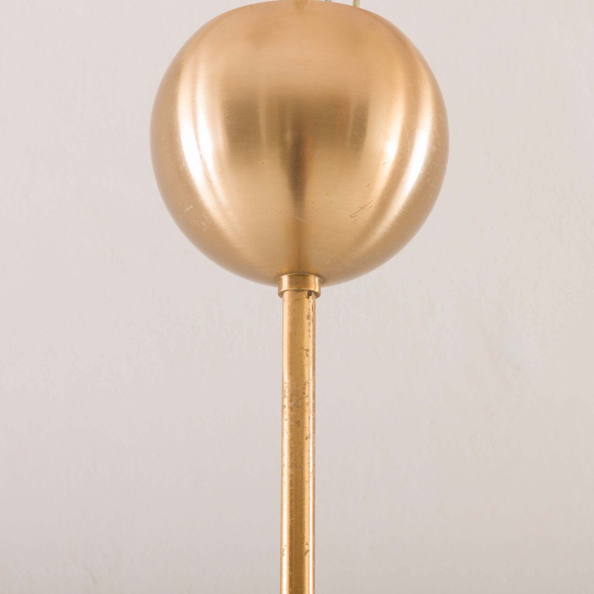 Murano glass striped globe lamp attr. to Venini, Italy 1970s