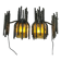 Pair of brutalist wall lights by Marcello Fantoni, 1960s