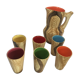 Grandjean-Joudan orangeade set Ceramic faux-bois from the 1950s