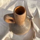 Wooden vase, brutalist, wabi-sabi, vintage craftsmanship.