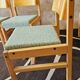 Set de 4 chaises en bois et tissu, années 70