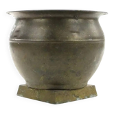 Cache-pot Art Déco, étain, Pologne, années 1970