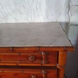 Early 20th-century commode in bamboo pitchin style.