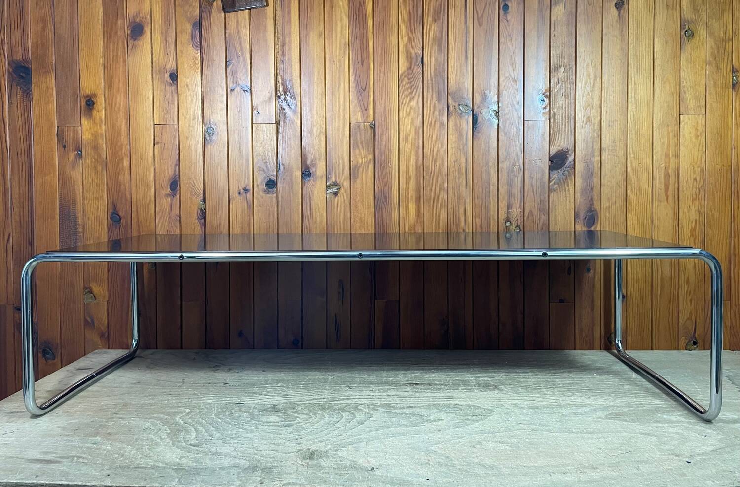 Laccio coffee table by Marcel Breuer, Gavina edition, 1950/60 (label)