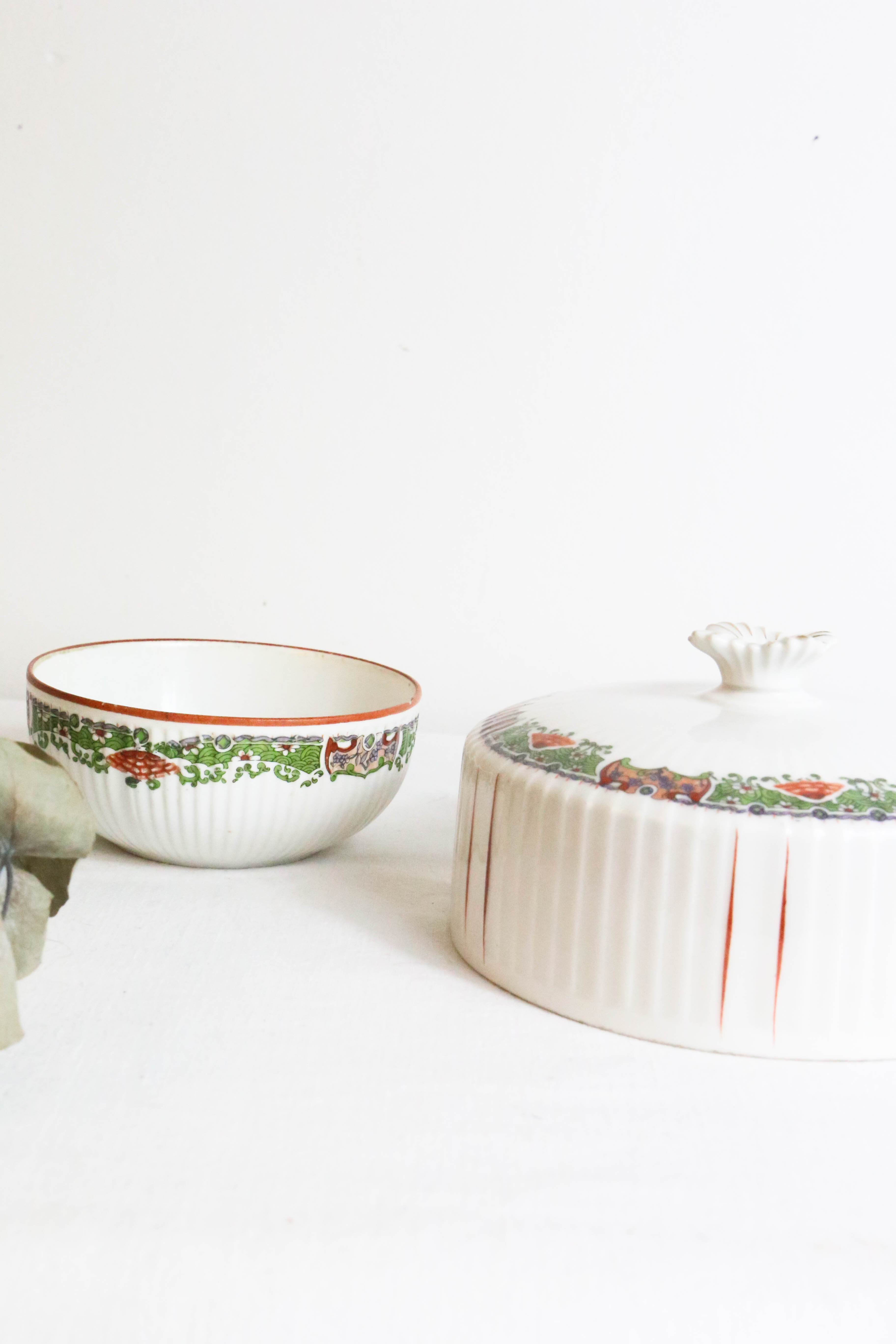 Butter maker in anvcian porcelain, vintage, France
