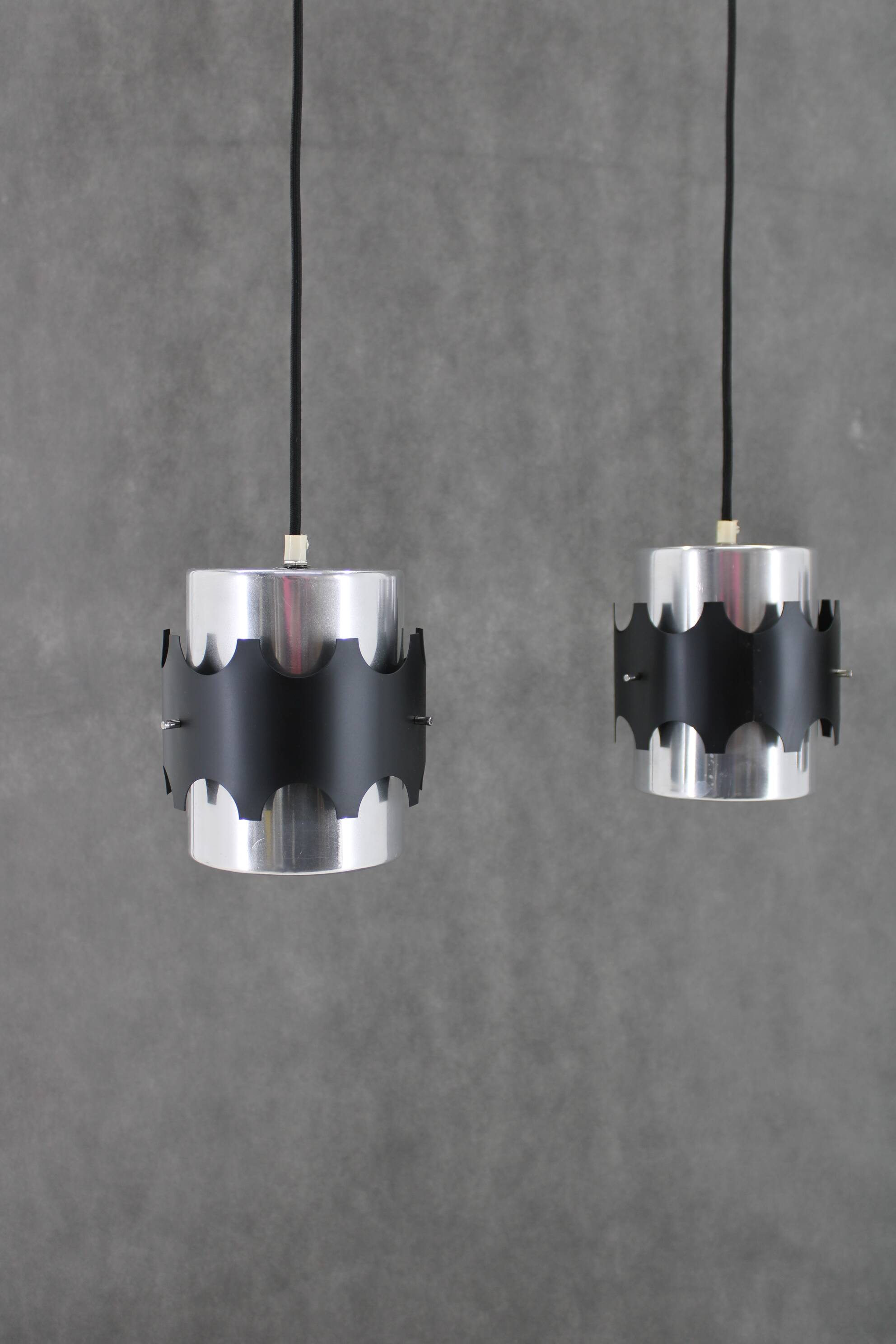 1960s Set of Three Danish Pendant Lights
