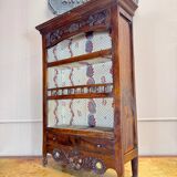 Verriau, Provençal Hanging Shelf in Walnut, Nîmes, 18th Century