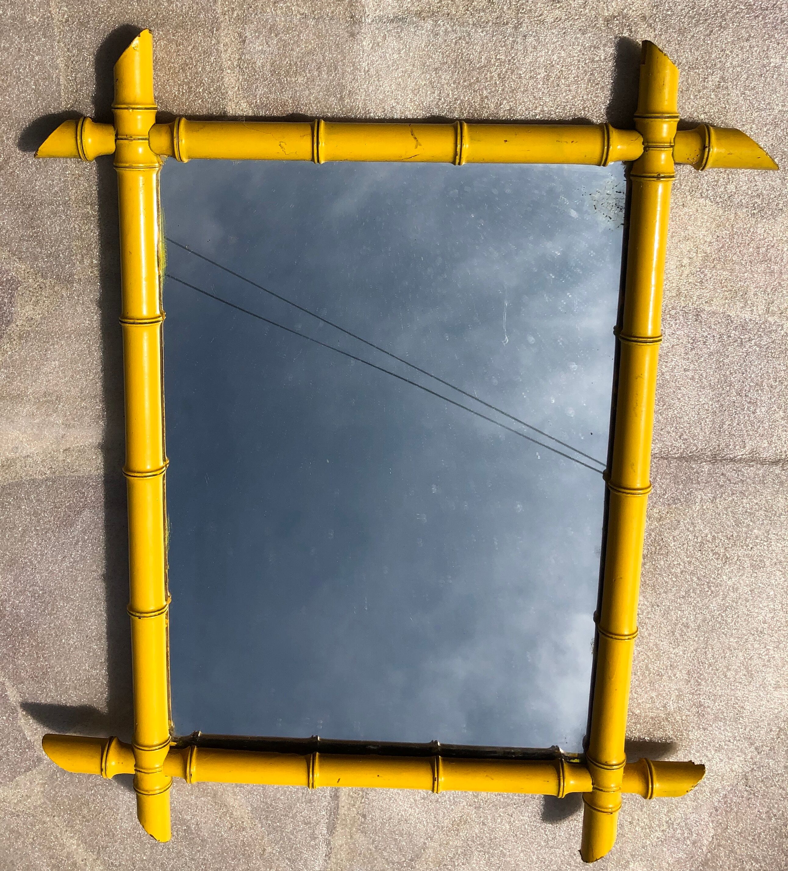 Bamboo mirror 39 x 54 cm