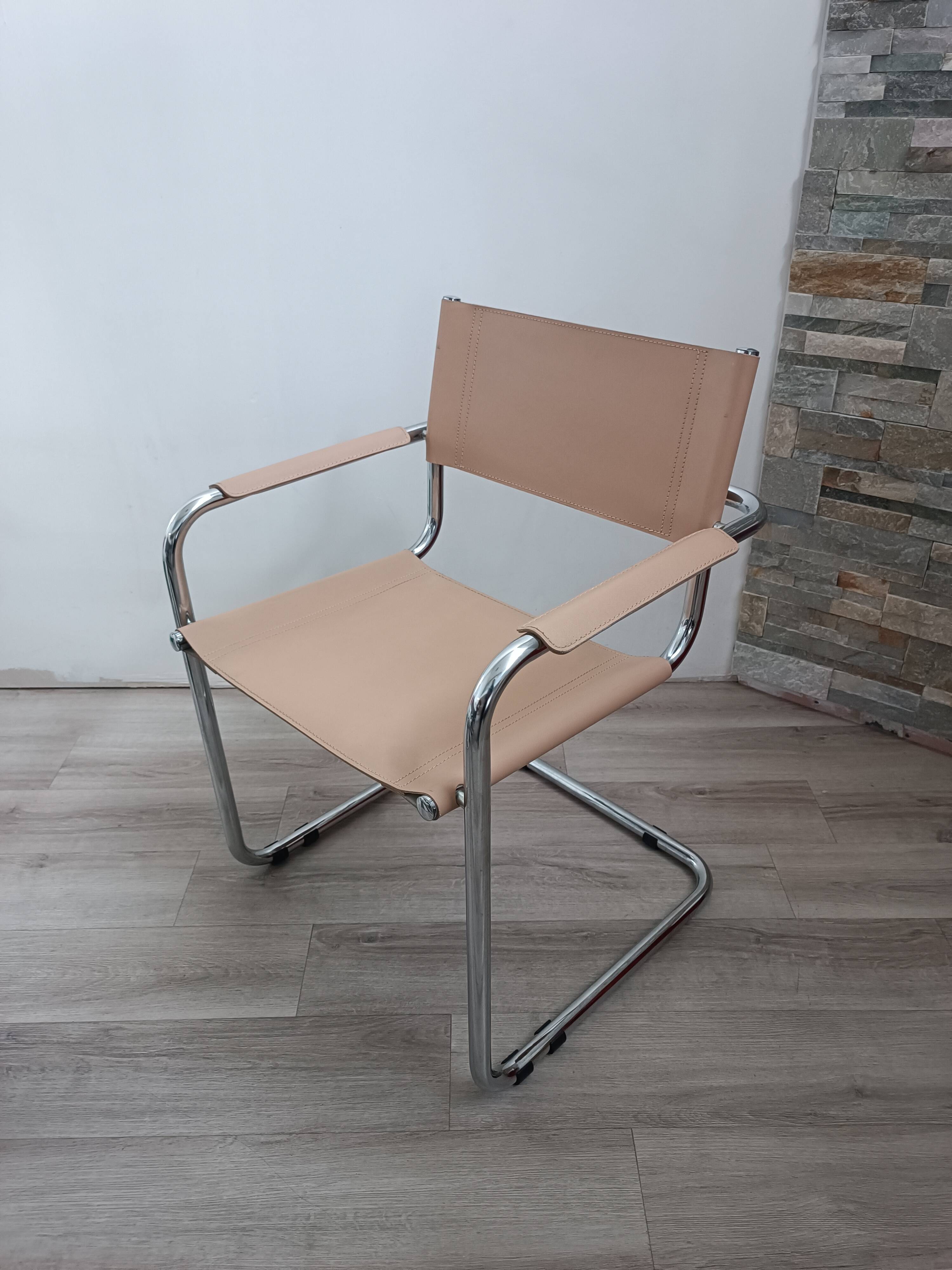 Fauteuil cantilever bauhaus Italy 1980s