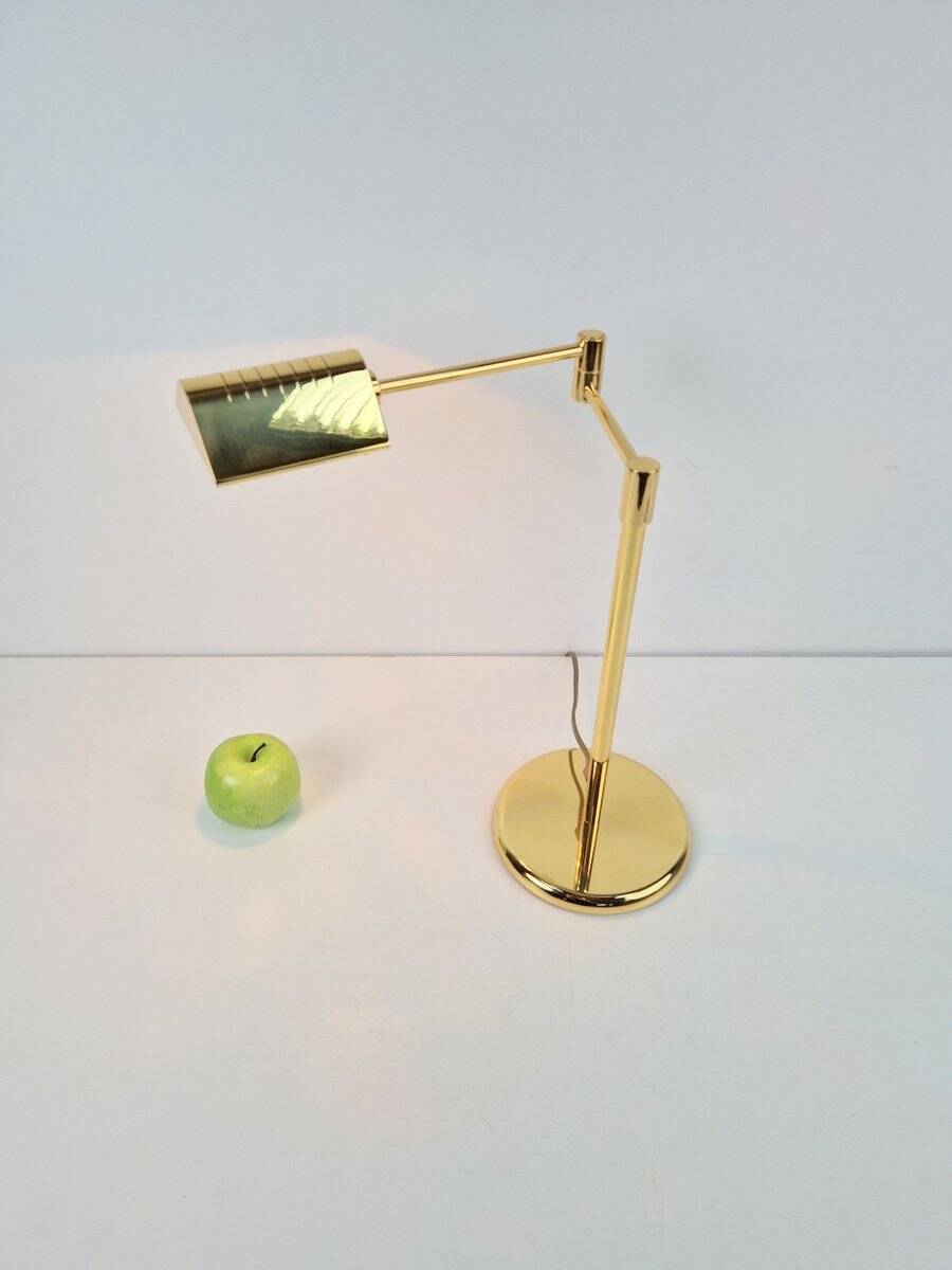 Regency Brass Adjustable Table Lamp from Egoluce, 1970s